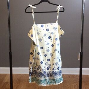 L Roxy boho cream with floral sundress